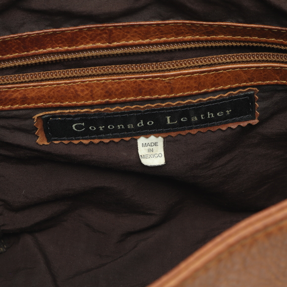 Coronado Leather CCW Messenger Shoulder Purse Crossbody Lockable GUN BAG Brown - Picture 7 of 12